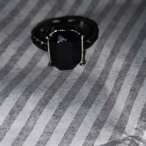 Black Silver Women's Ring